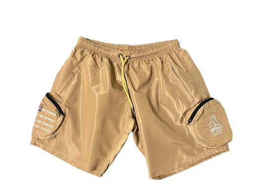 Cargo windbreaker shorts